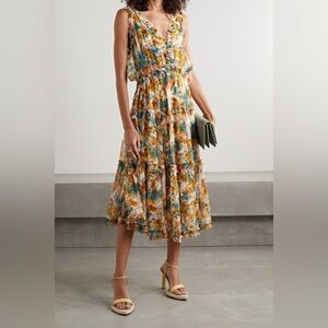 Zimmerman Women’s Estelle Ruffled floral print creation midi dress
